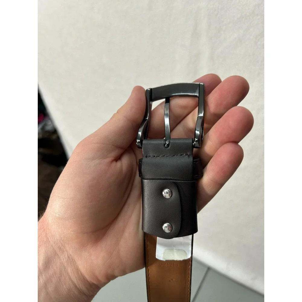 Nike Mens Size 42 Brown Leather G Flex Adjustable Golf Belt
